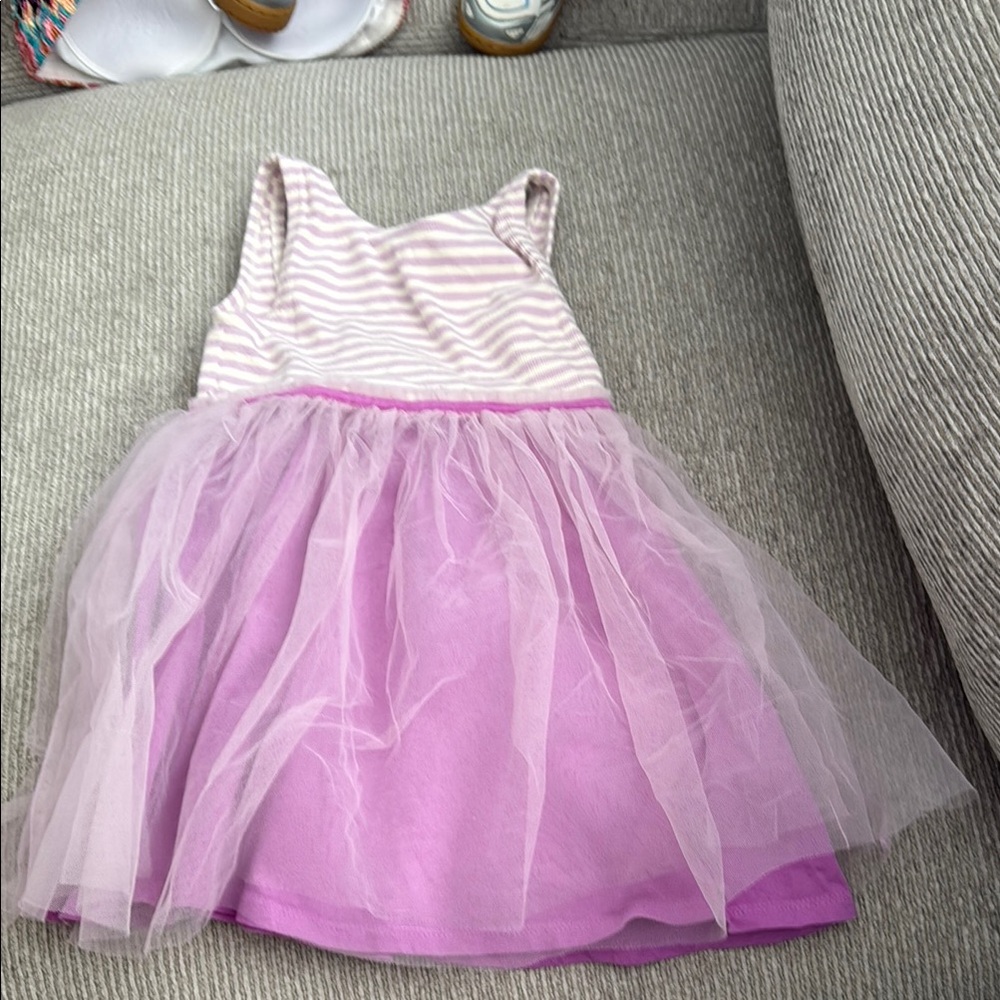 Mini Boden Pink and Purple Striped Dress